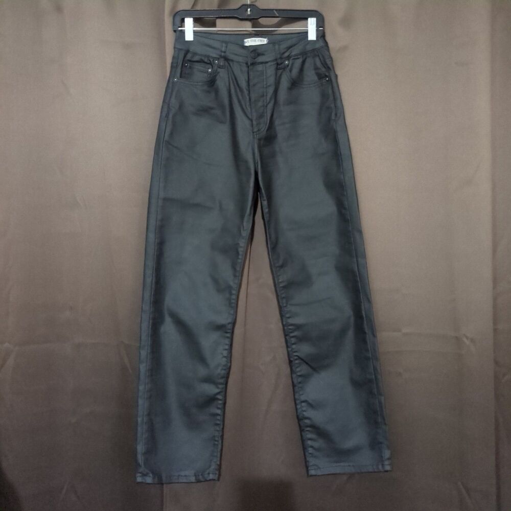 We The Free Faux Leather Pants High Rise The Pacifica Slim Straight Leg 29